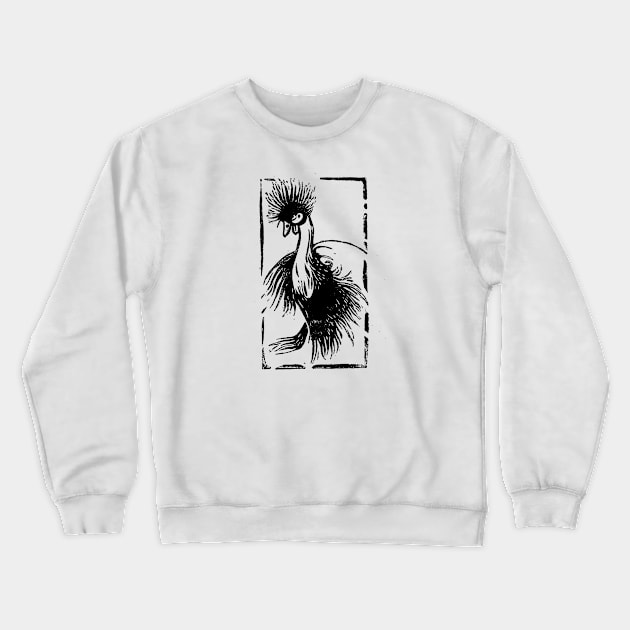 Grow - Crowned crane Crewneck Sweatshirt by miguelangelus